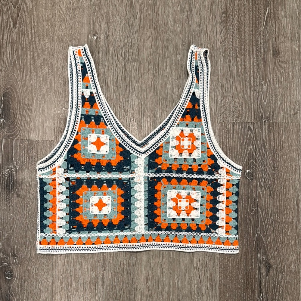 Colorful Crochet Women's Top